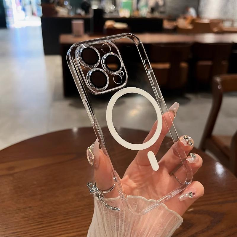 Подходит для Apple 16 Чехол для мобильного телефона Магнитный 14promax Акриловый 15 Прозрачный 13 Без пожелтения Iphone12