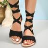 Summer Cross Sexy Strappy Gaiters Sandals Women Sandals Sandals Shoes for Women