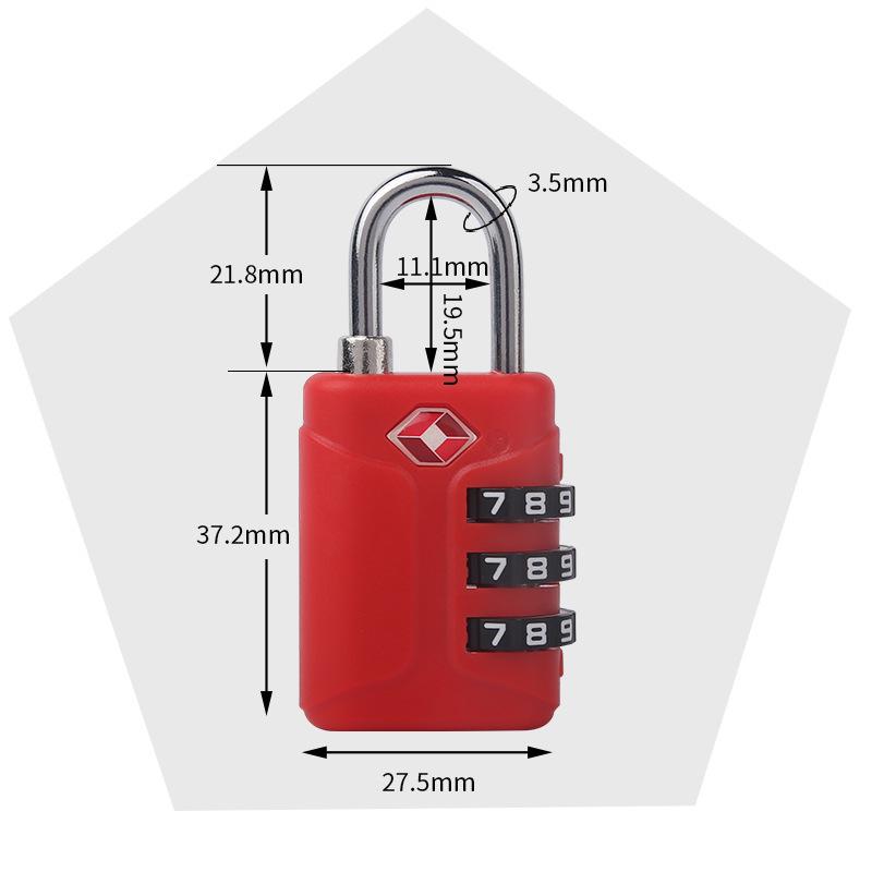 Cross-border TSA007 Customs Lock ABS Lightweight Luggage/Gym Locker Combination Padlock - New Model