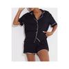 Buttoned Pajama Set With Shorts