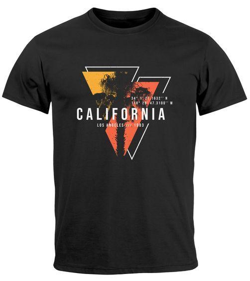 Men's California Los Angeles Surfing Motif Summer Fashion T-Shirt USA-
