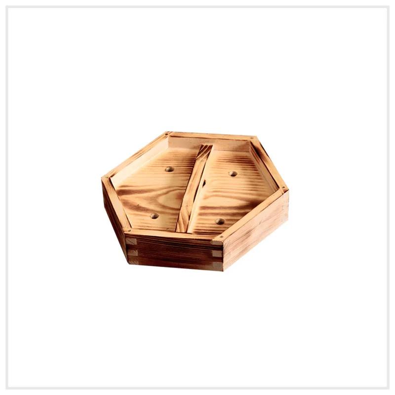 Wooden Hexagonal Steamer Chinese Dim Sum Steamed Grid Multi-size Heat Resistant Household Pastry Steamer Kitchen Cookware Tool