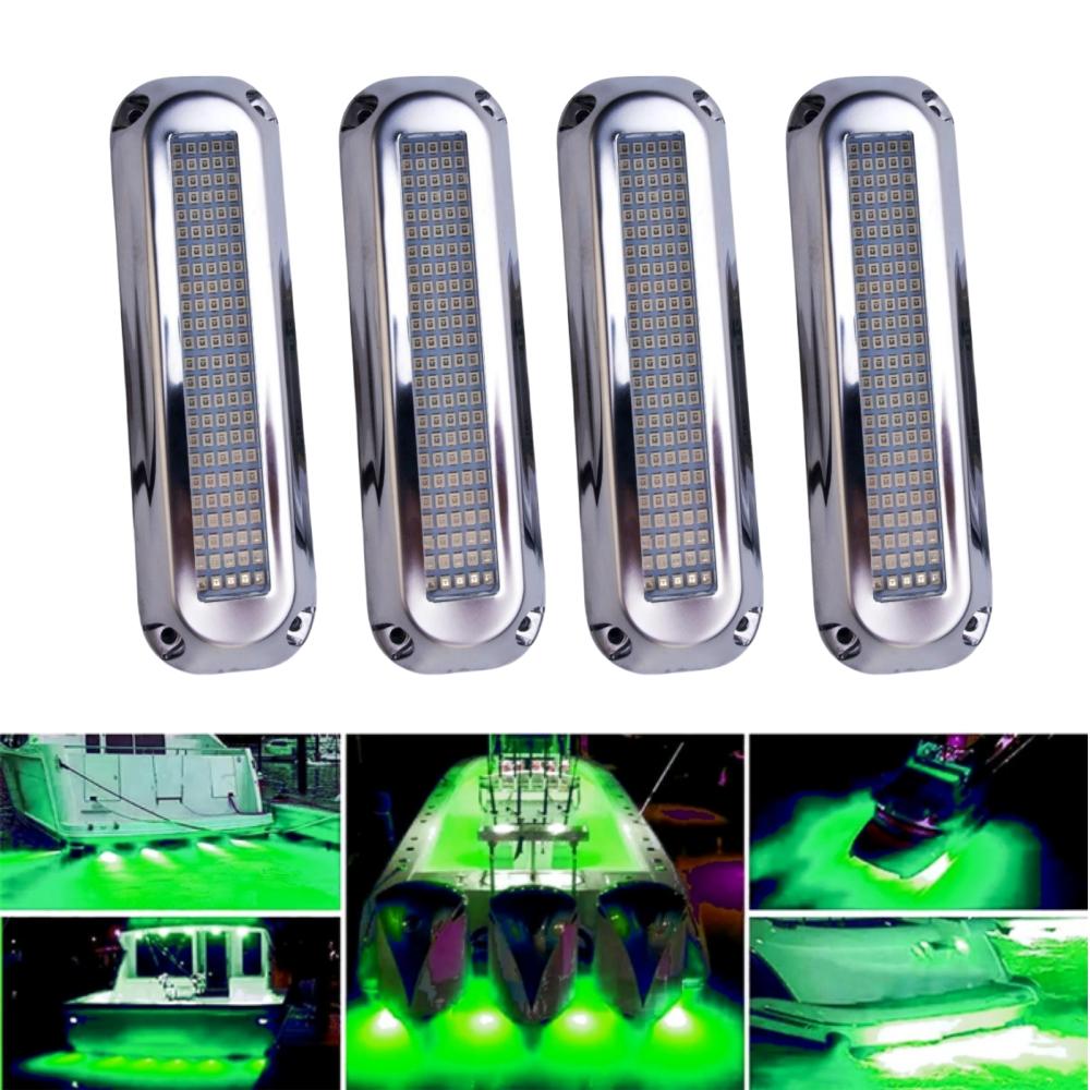 4PCS 120LED Underwater Boat Lights Led Waterproof Submersible LED Navigation Lights Marine Accessories Boats Lighting LED 12v/2v