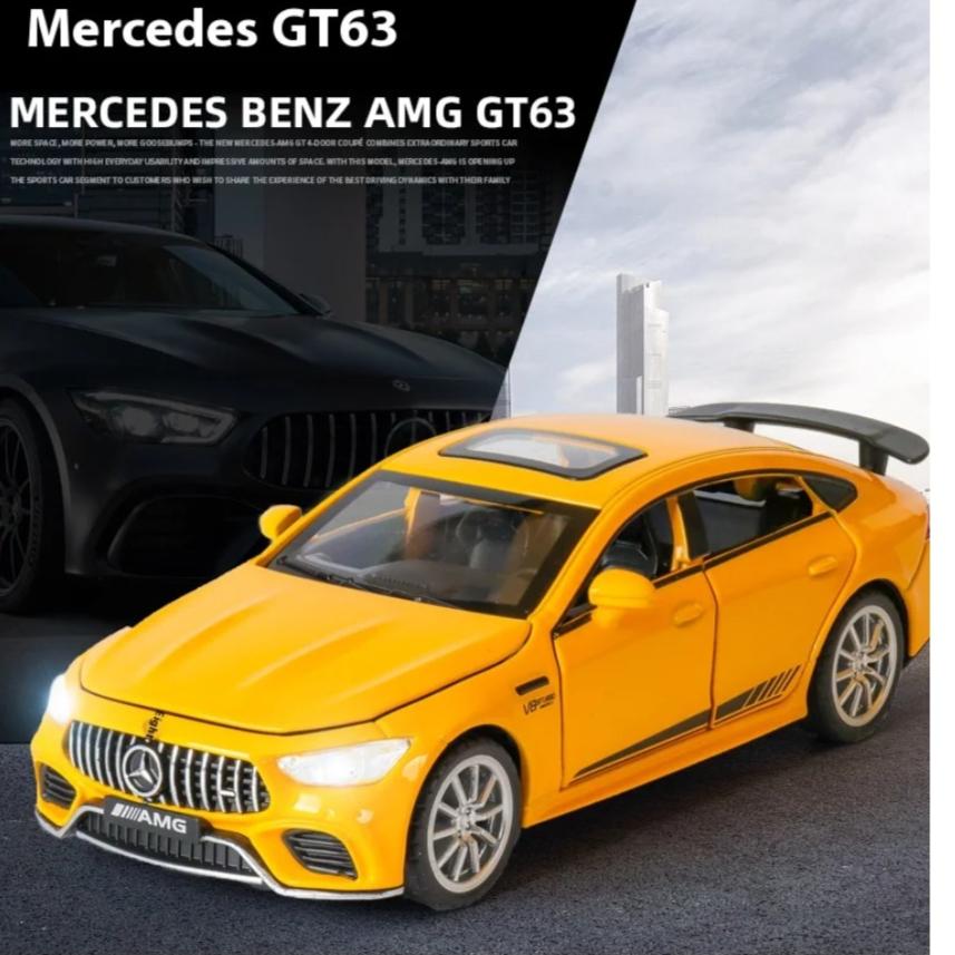 Масштаб 1/32 Benz AMG GT63 Спортивный автомобиль Сплав Литой Модель автомобиля Звук Свет Инерционный Механизм Игрушки Украшения Подарок для детей Коллекционировать