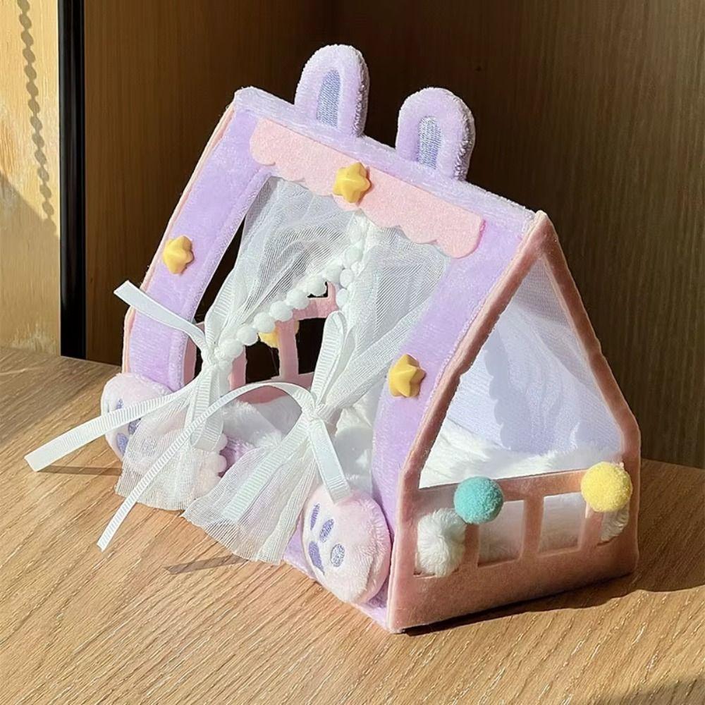 Scene Model Doll Tent Desktop Ornaments Doll Sleeping Bed Kids Toy Cotton Doll Bed Plush Toy