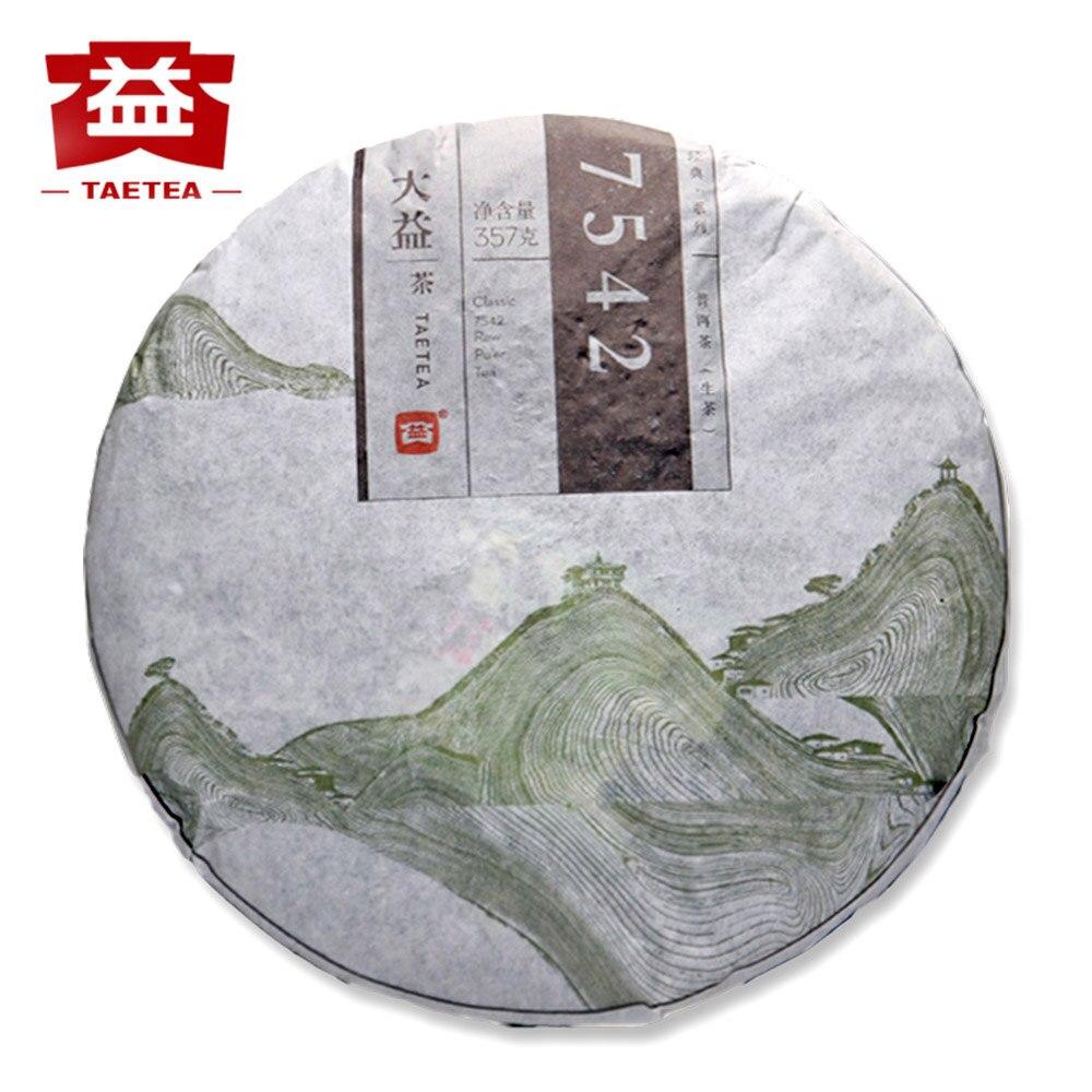 2014 TAETEA 7542 Raw Puerh Dayi 1401 Batch Sheng Puer Menghai Tea Cake 357g