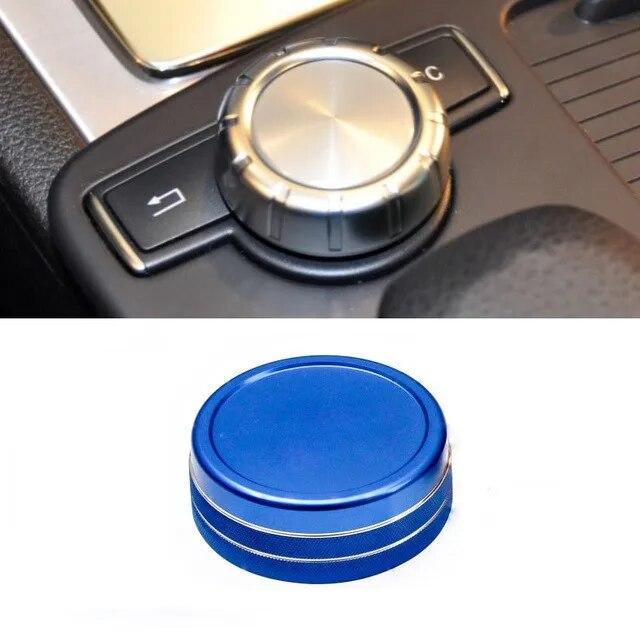 Aluminium Alloy Car Air Conditioner Knob Ring Sticker Trim For Mercedes Benz C Class W204 2008-2013 Auto Interior Accessories