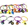 5/30/50Pcs Halloween Zipper Bracelets Sensory Toys Pumpkin Skull Stress Relief Bracelets Halloween Gift Bulk For Boys Girls
