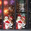 Christmas Glass Door Window Stickers Christmas Day Decoration Static Electricity  Sticker Home Decor Easy To Remove