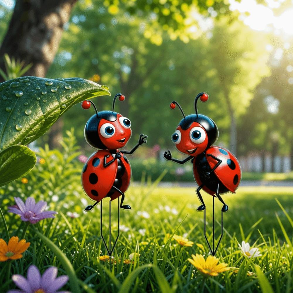 Acrylic Insect Decoration 2D Flat Decorative Pile Cute Garden Decor Yard
