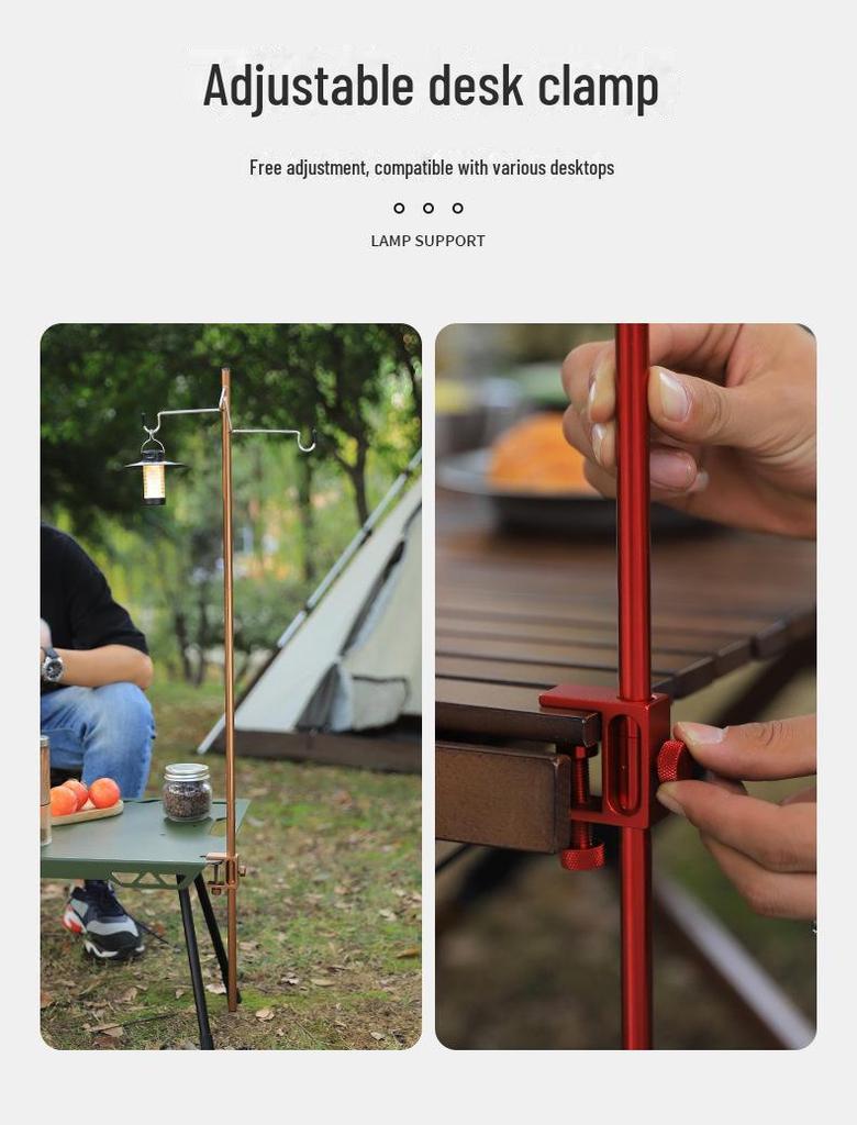 Portable Ultra-Light Aluminum Folding Light Stand for Camping and Picnics