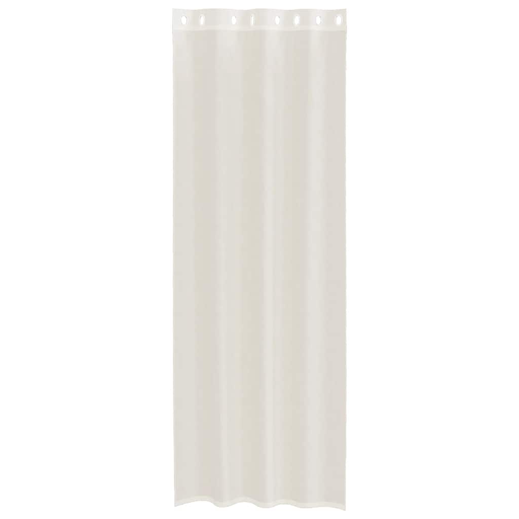 Voile Curtains with Grommets 2 pcs Cream 140 x 300 cm