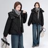 New cotton-padded clothes for women's winter thickened cotton-padded jackets, short bread clothes, winter clothes, large-size hooded cotton-padded