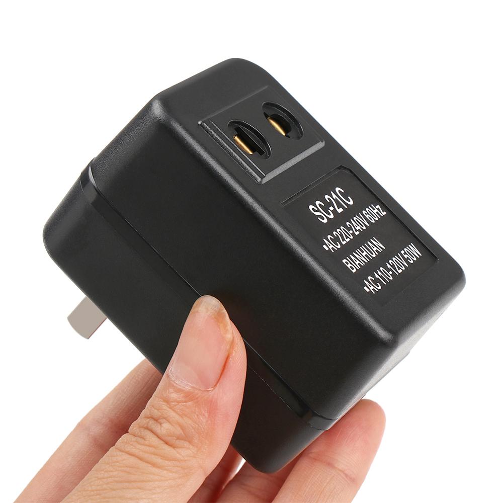 Portable Transformer Step Down Voltage Converter Travel Adapter US AC 220V To 110V 10W