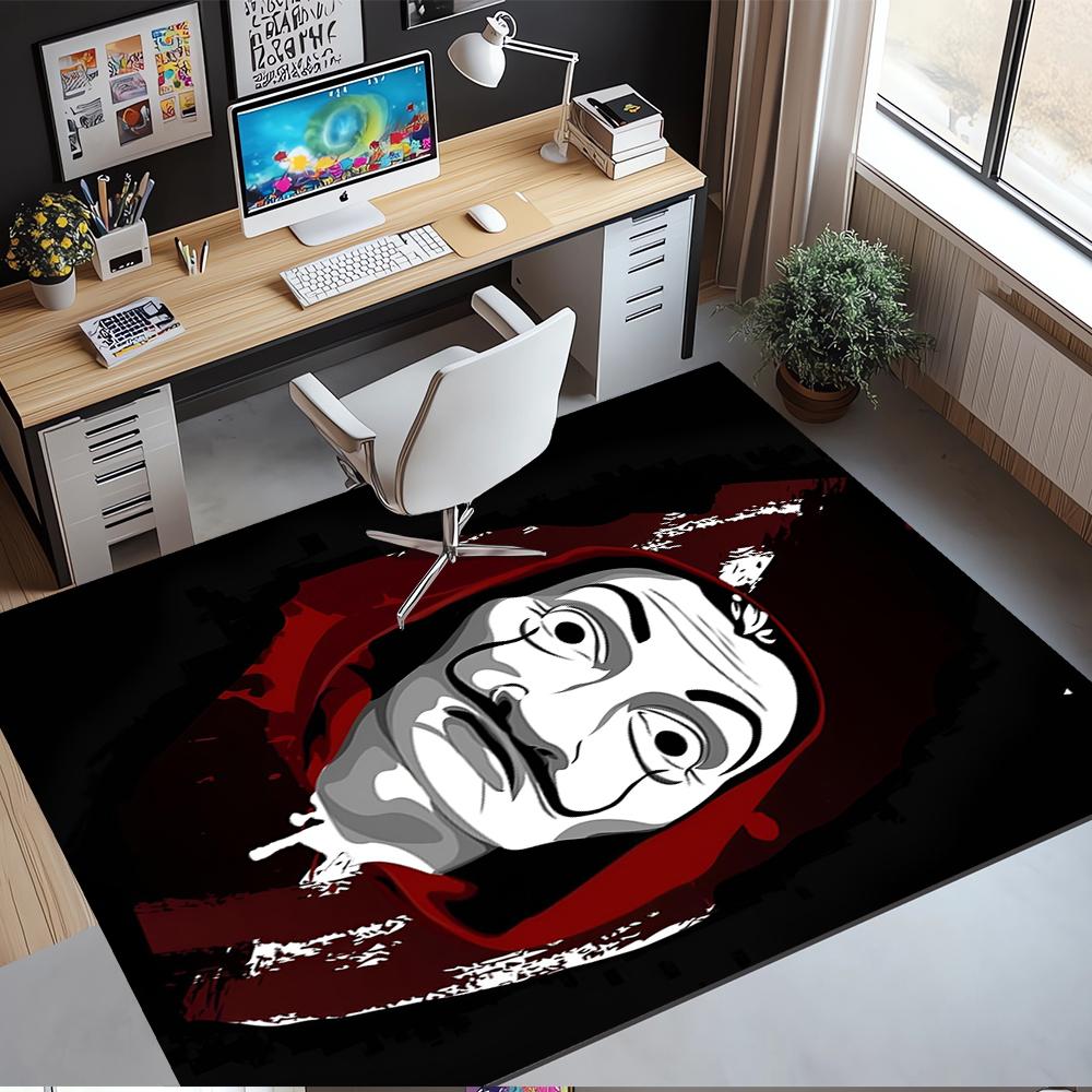 La Casa De Papel Printed Carpet Rug for Office Chair Living Room Bedroom Kitchen Room Decor Gifts