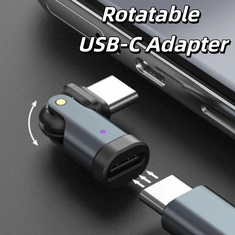 Быстрая передача данных Адаптер USB Type C 180 градусов USB-C на USB-C Преобразователь зарядки USBC 240 В Гибкий адаптер USB-A Female