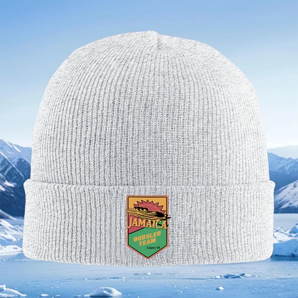Jamaica Bobsled TeamCalgary Unisex Women Unisex Knitted Hat Beanie Pullover Cap Winter Thermal Warm Christmas Outdoor Cyc