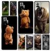 Funny Just Relax Brown Bear Luxury Phone Case For Xiaomi Redmi Note 12 11 10 Pro Plus 9S 9 8 7 9T 8T 9C 9A 5G K40 Gaming Cover