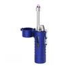 Metal Windproof Waterproof Pulse Dual Arc Type C Rapid Charge Electronic Lighter with Strong Light Flashlight Outdoor Lighters