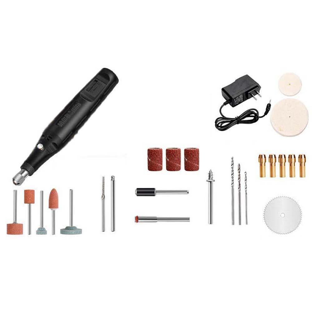 DIY Electric Drill Set Ergonomic Cordless Drill Mini Rotary Grinder Tool  Cutting