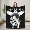 My Hero Academia Deku Izuku Knitted Blanket Coral Fleece Plush  Super Warm Throw Blankets for Airplane Travel Bed Rug