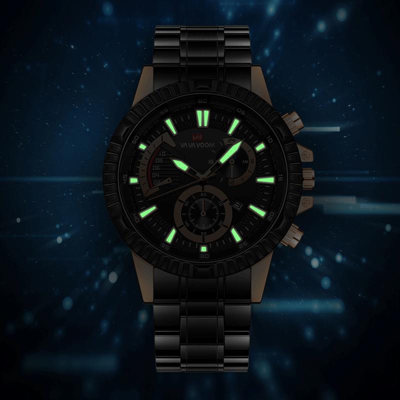 VAVA VOOM Лучший бренд класса люкс Мужские кварцевые часы Дата Календарь Деловые наручные часы Мужские военные повседневные светящиеся спортивные часы Мужские Relogio Masculino