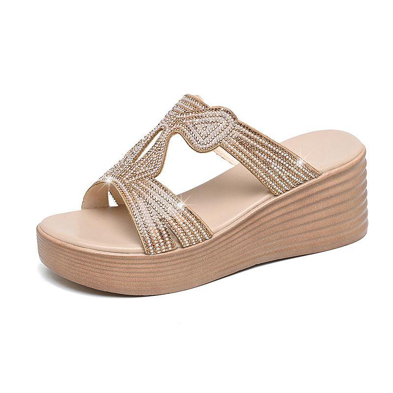 New Women Summer Comfort Breathable Sandals Platform Shoes Wedge High Heel Open Toes Fashion Beach Causal Sandal