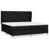 Maison Exclusive - Sommier à lattes de lit avec matelas Noir 200x200 cm Tissu