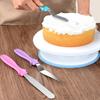 3Pc Small Cranked Angled Spatula Stainless Steel Butter Cake Cream Fondant Tools