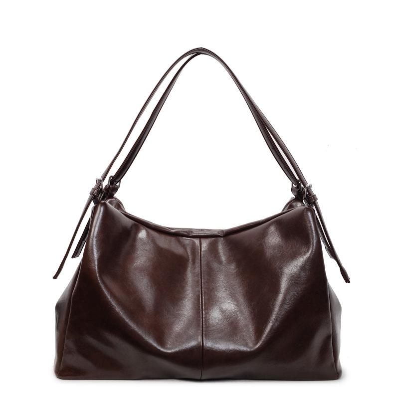 Ретро сумка женская большой вместимости 2025 новая осень и зима нишевый дизайн на плечо сумка-мессенджер популярная сумка-тоут для поездок на работу