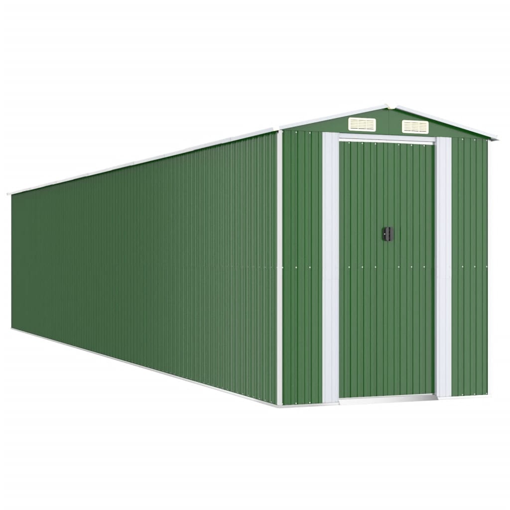 Garden Shed Green 192 x 1021 x 223 cm Galvanized Steel