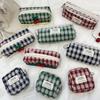 Cherry Lattice Cosmetic Bag Pen Bag Menstrual Bag Makeup Bag Travel Clutch Bag Sundry Storage Bag