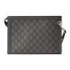 Gucci Кошелек-клатч на молнии с монограммой GG и кожаной отделкой, с ремешком на запястье, черный, для унисекс, для повседневного использования