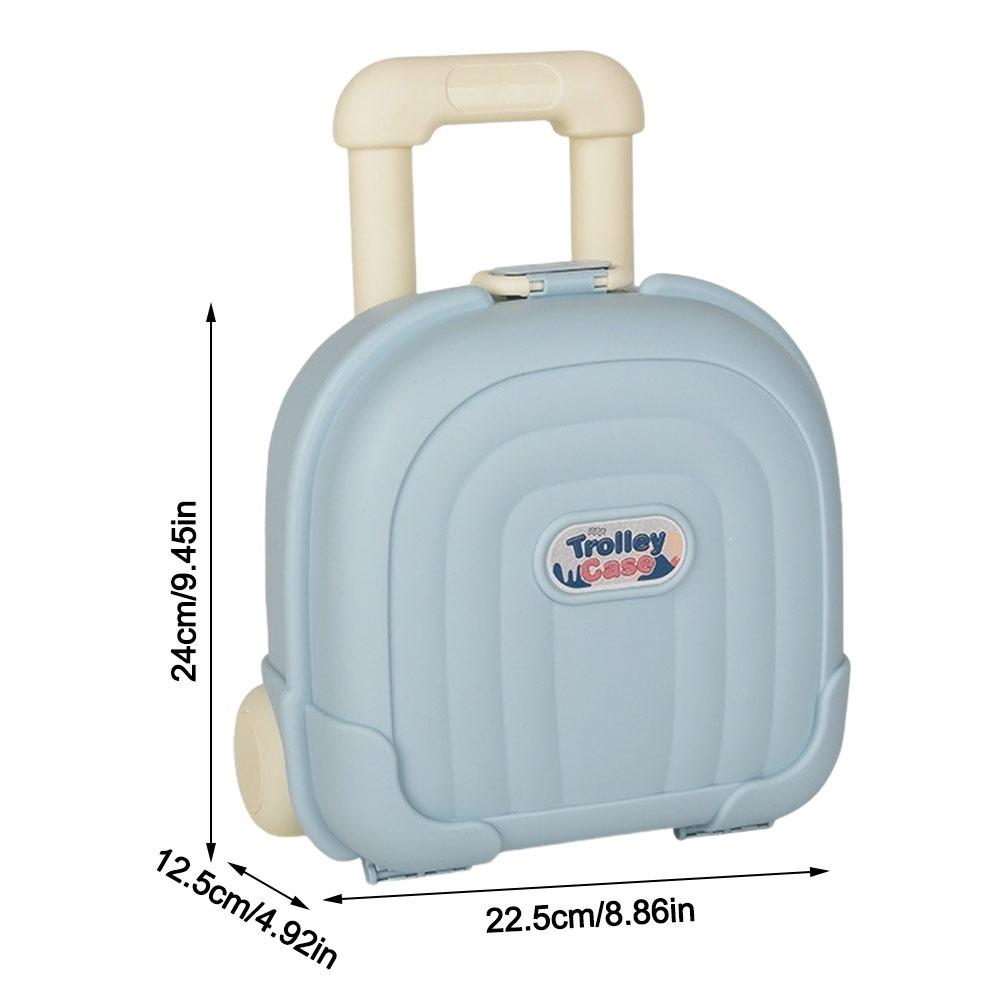 Rolling Wheel Rolling Storage Case Mini Toy Organizer Gifts Mini Luggage Box