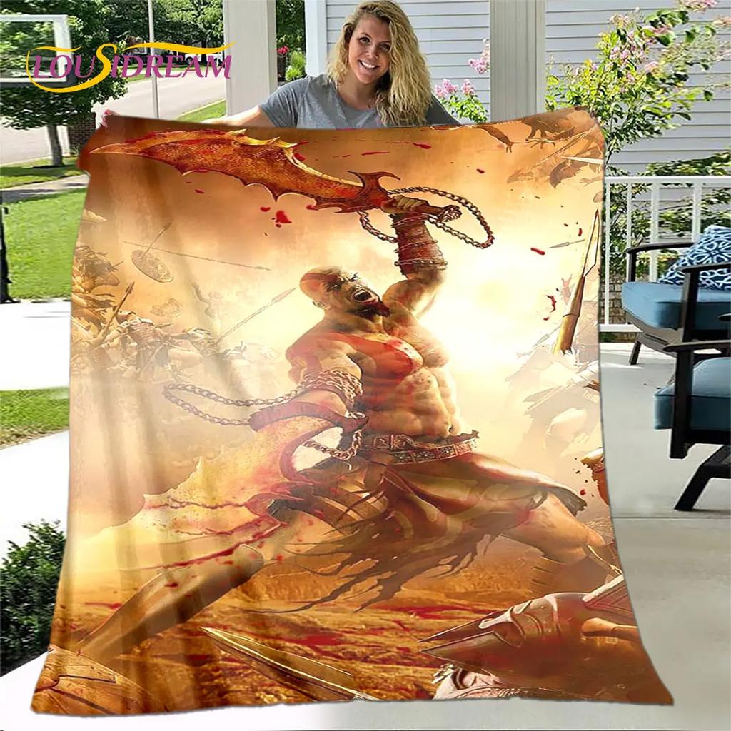 Мягкое плюшевое одеяло God of War для геймеров, фланелевое одеяло, одеяло для гостиной, спальни, кровати, дивана, чехол для пикника Bettdecke