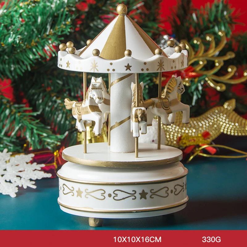 Christmas Decoration Carousel Octave Box Music Box - Birthday Gifts For Kids, Perfect New Year & Home Holiday Decorations