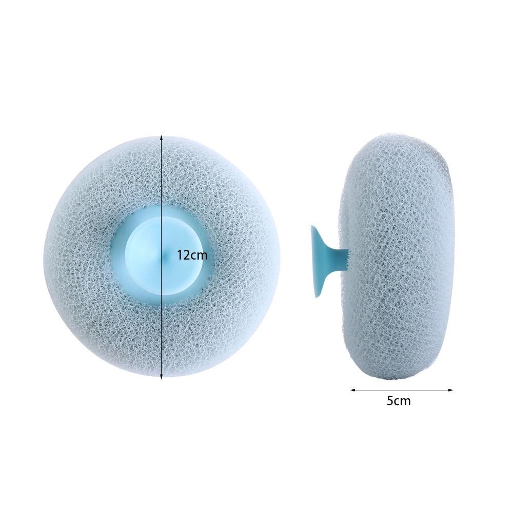 with Suction Cup Shower Bath Ball Rich Bubble Massage Brush Soft Body Exfoliating Sponge  Women Men