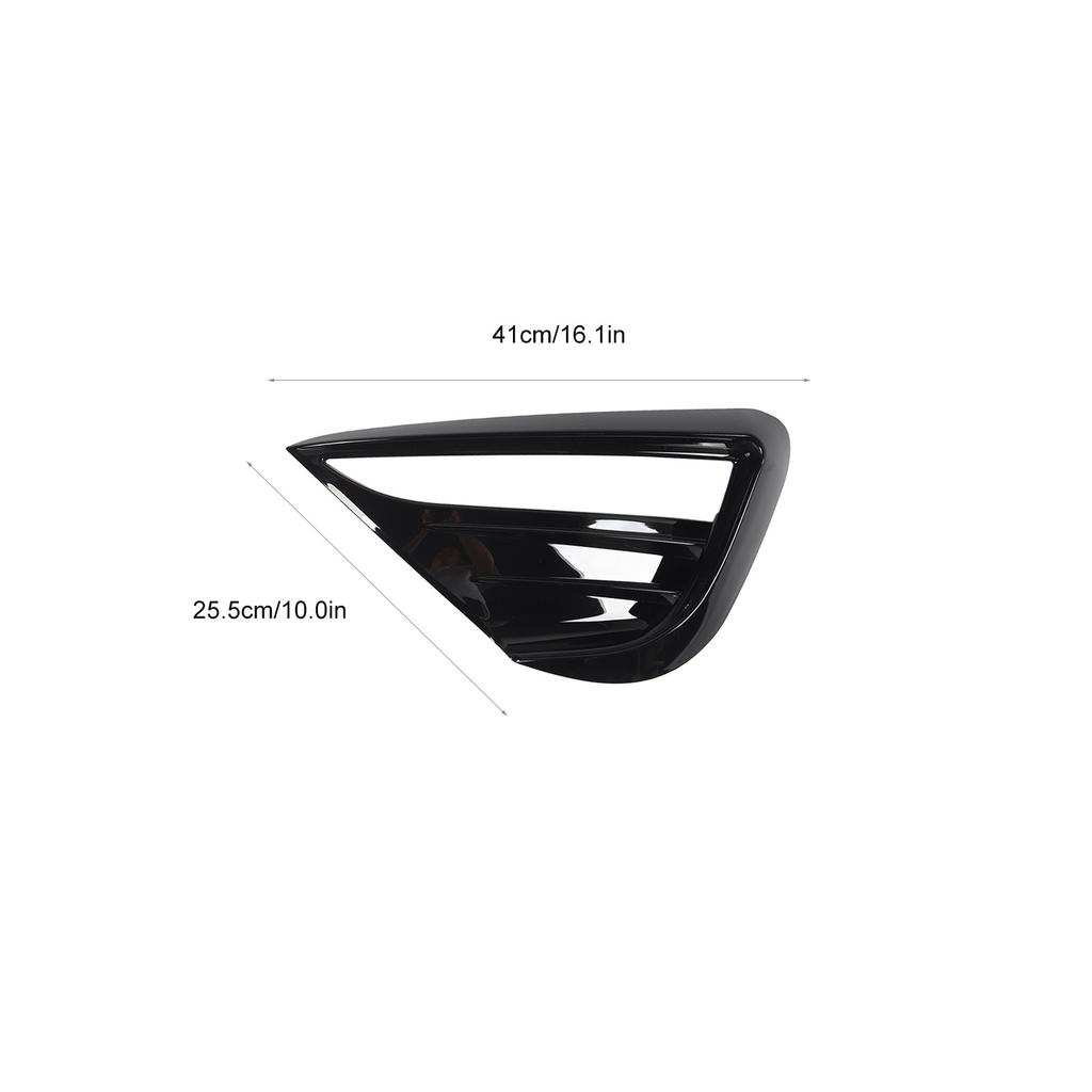 New 2Pcs Car Fog Light Cover Glossy Black Front Fog Lamp Eyebrow Trim Replacement For Tesla Model Y 2019 To 2025