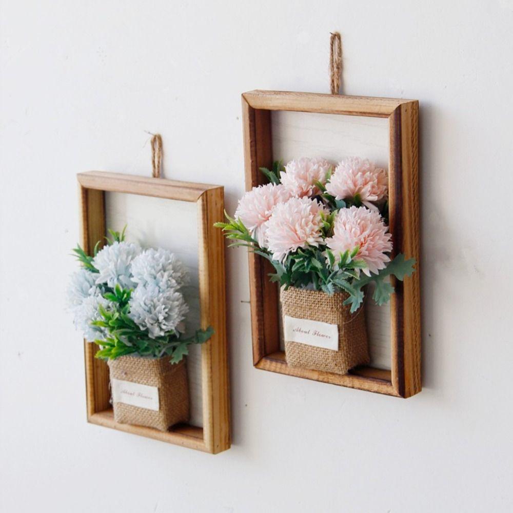 Simulated Flower Flower Photo Frame Creartive Art Plant Holder Wall Hanging Photo Frame  Wedding