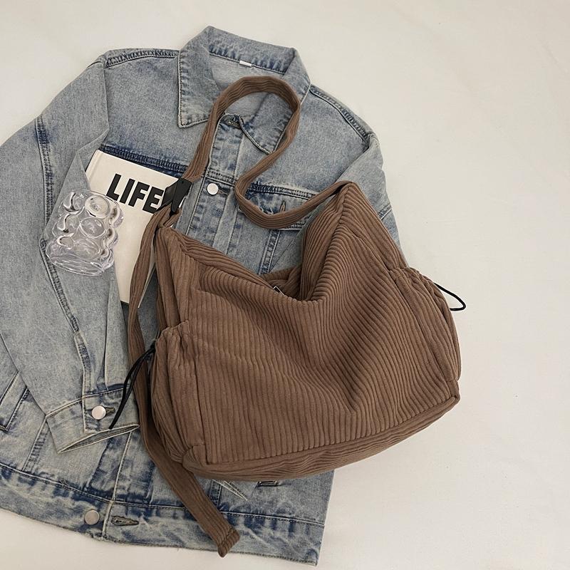 Сумка через плечо Commuter Cordoy Bag Женская сумка-тоут Большая вместимость Сумка через плечо