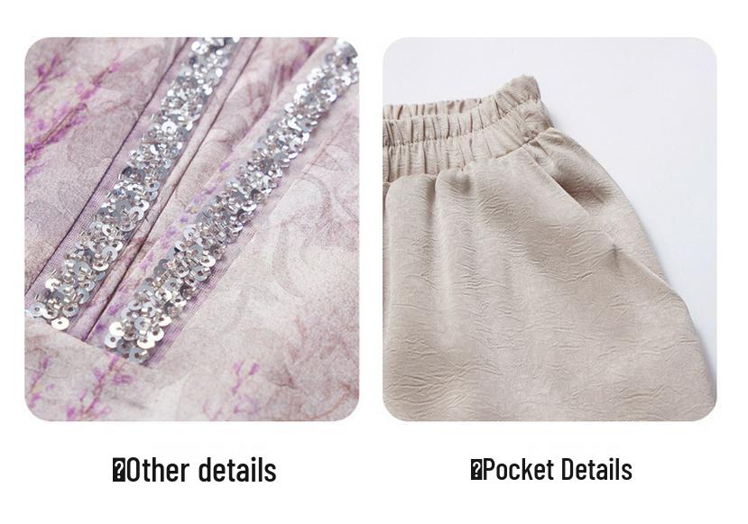 Стильный летний комплект с коротким рукавом для женщин 50+