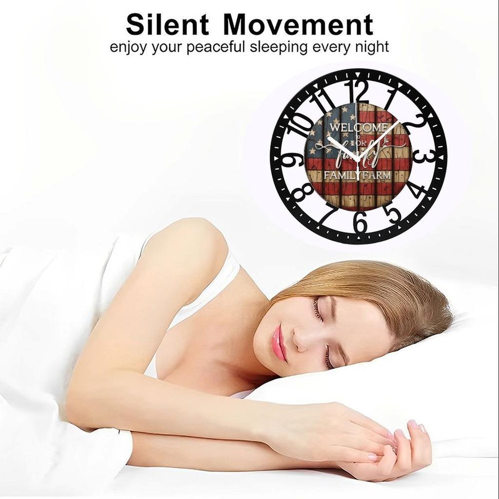 Nordic Design 25cm Iron Round Wall Clock Simple Elegant Silent