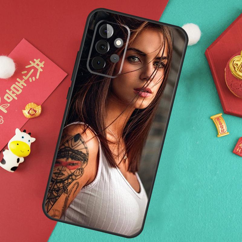 Sexy Tattoo Girl Case For Samsung Galaxy A16 A17 A54 A34 A14 A15 A35 A55 A52 A12 A32 A13 A33 A53 A26 A36 A56