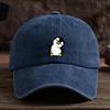 Cute Penguin Printed Baseball Hat Suitable for Outdoor Fishing and Travel Headwear Optimistic Design Comfortable Headwear