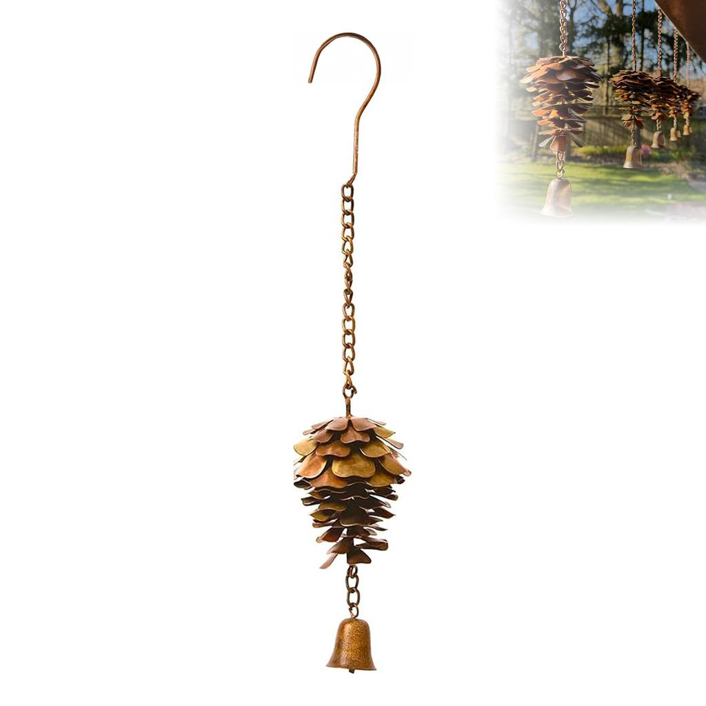 Пасхальная тема Колокольчик из сосновых шишек Удобная установка Практичный подвесной домашний декор Подходит для патио крыльца двора
