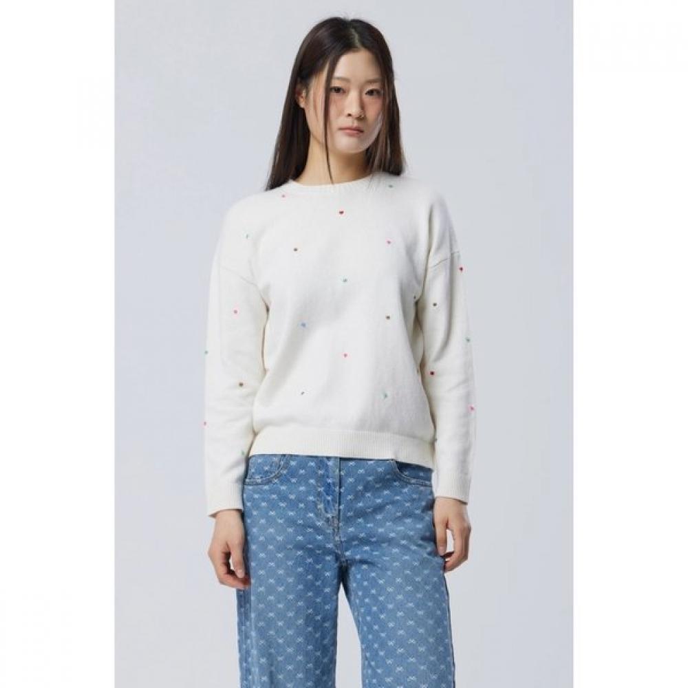 Benetton Intarsia Dot Pattern Knit Bakp07611