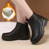 Snow Cotton Shoes for Women 2025 Winter New Warm Padded Platform Boots Non-slip Short Boots Elderly Black Ankle Boots Women