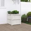 VidaXL Outdoor Planter White 60x60x60 Cm Solid Pine Wood 837426