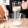 Прозрачное сито для муки Полуавтоматический просеиватель муки с ручным прессом Дизайн Антипригарные инструменты для выпечки Кухонные гаджеты Аксессуары