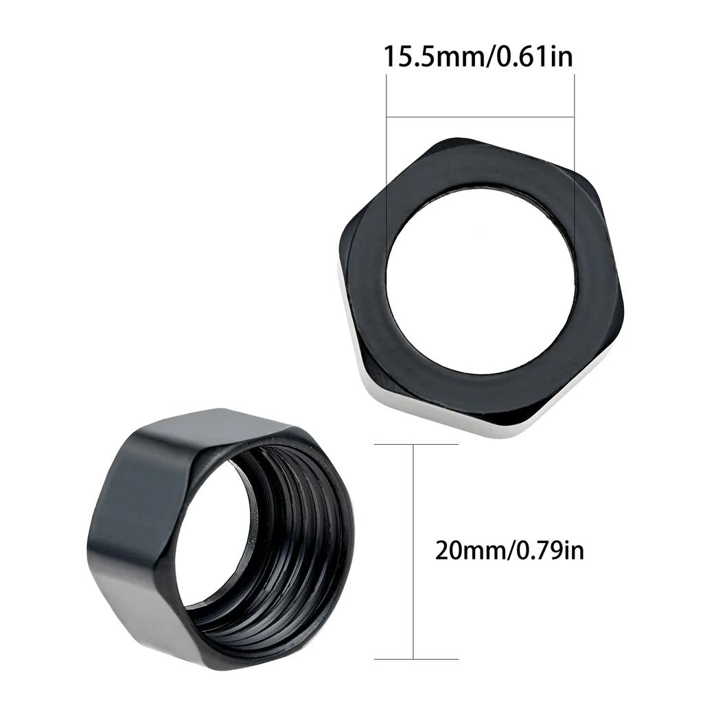 1Pc Brand New Shower Hose Nut Connector Connection Water Inlet Pipe Interface Nut Nozzle Connector Screw Parts Accessories